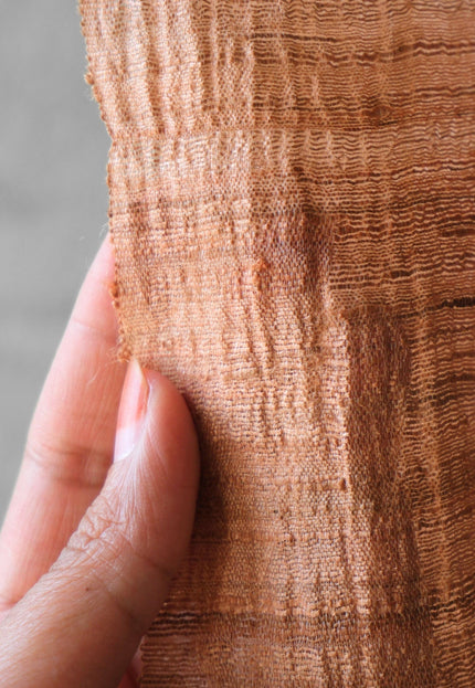Handwoven Naturally Dyed Tussar Silk Paper-Finish Fabric | Starched Silk | 130 GSM | 44” Wide
