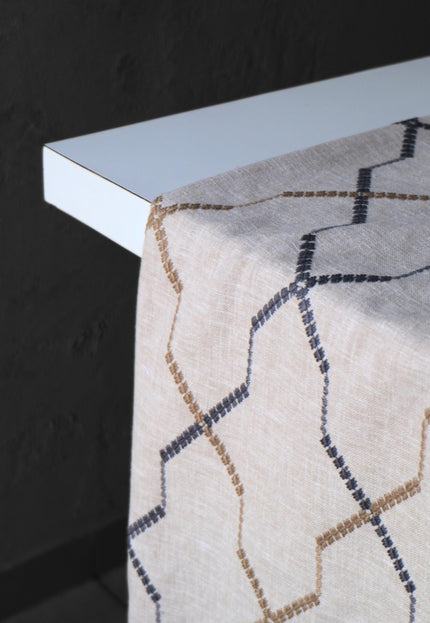 Embroidered Cotton-Linen Fabric, 47" Wide, 220 GSM