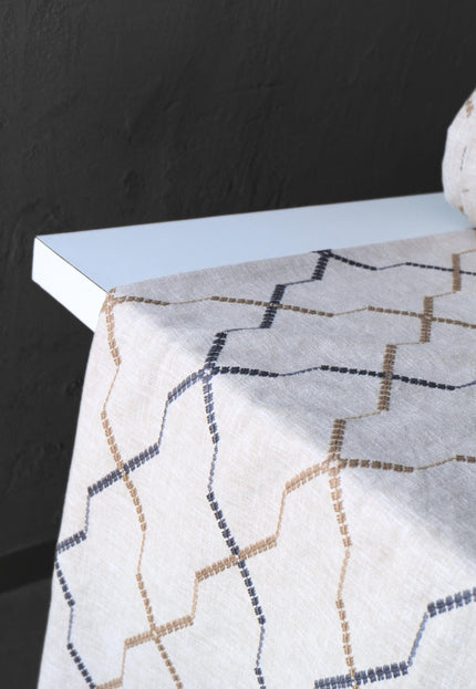 Embroidered Cotton-Linen Fabric, 47" Wide, 220 GSM