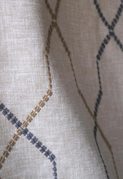 Embroidered Cotton-Linen Fabric, 47" Wide, 220 GSM