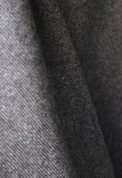 Yak Wool Twill Tweed Fabric, 58" Wide, 380 GSM (Charcoal Gray)