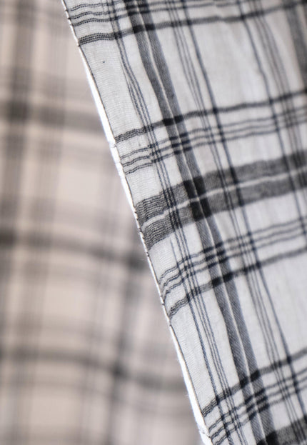 Black & White Checkered Bengal Cotton Fabric | 44" Wide | 90 GSM