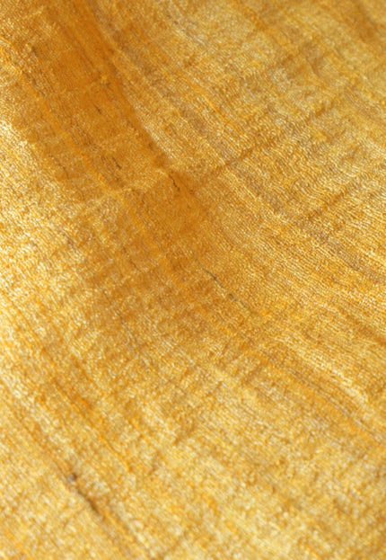 Handwoven Naturally Dyed Tussar Silk Paper-Finish Fabric | Starched Silk | 130 GSM | 44” Wide