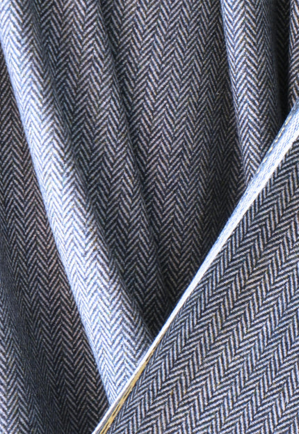 Harris-Style Wool Herringbone Tweed Fabric, 58" Wide, 420 GSM