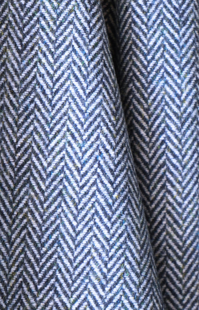 Harris-Style Wool Herringbone Tweed Fabric, 58" Wide, 420 GSM