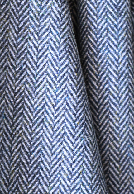Harris-Style Wool Herringbone Tweed Fabric, 58" Wide, 420 GSM