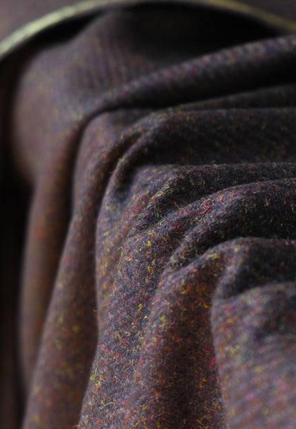 Harris-Style Tweed Wool Fabric, 58" Wide, 420 GSM