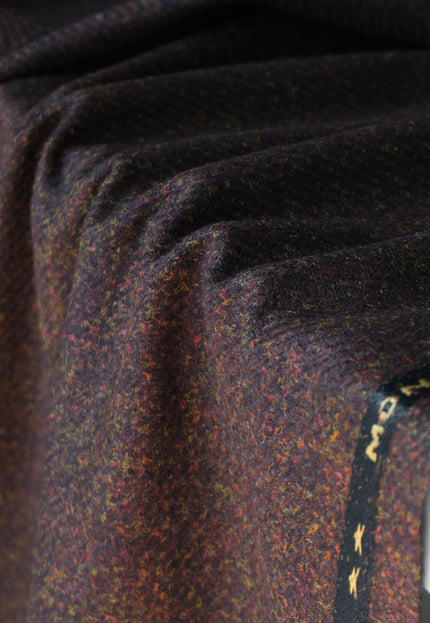 Harris-Style Tweed Wool Fabric, 58" Wide, 420 GSM