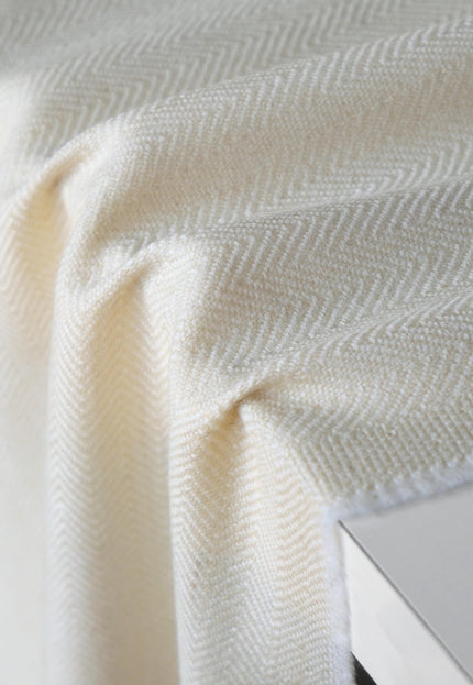 Heavyweight Merino Wool Herringbone Fabric, 390 GSM, 58” Wide