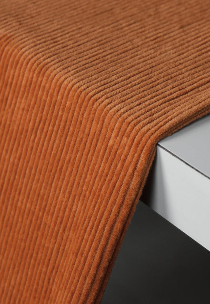Deep Saffron Cotton Corduroy Fabric, 10 Wale, 58" Wide, 353 GSM