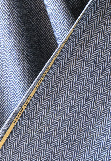 Harris-Style Wool Herringbone Tweed Fabric, 58" Wide, 420 GSM