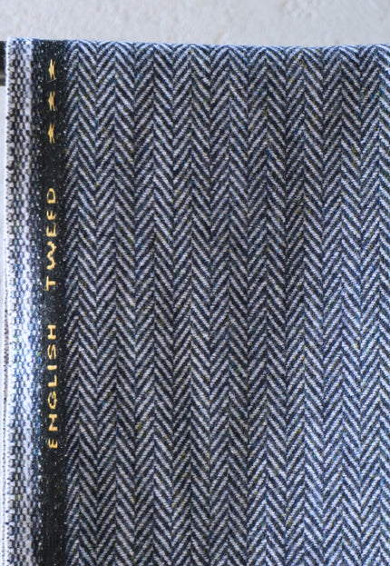 Harris-Style Wool Herringbone Tweed Fabric, 58" Wide, 420 GSM