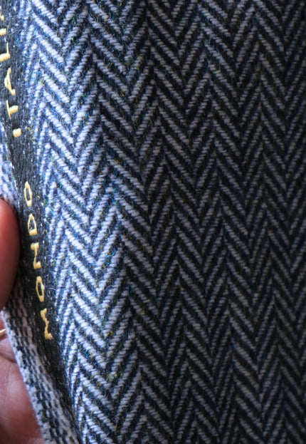 Harris-Style Wool Herringbone Tweed Fabric, 58" Wide, 420 GSM