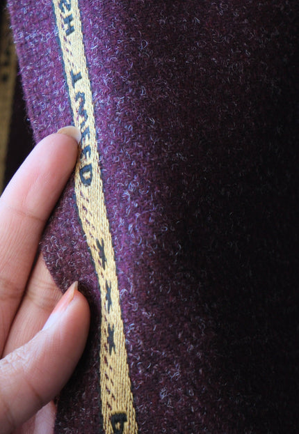 Harris-Style Wool Tweed Fabric, 58" Wide, 420 GSM