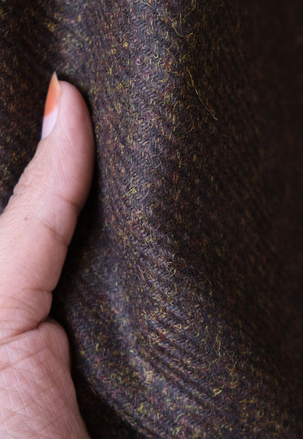 Harris-Style Tweed Wool Fabric, 58" Wide, 420 GSM
