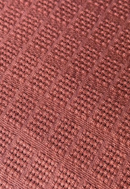Naturally Dyed Organic Cotton Dobby Fabric, Dotted Textured Weave, 300 GSM, 45” Wide