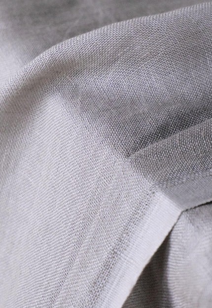 Hemp Sheer Gauze Fabric, White & Natural Gray, 54" Wide, 80 GSM