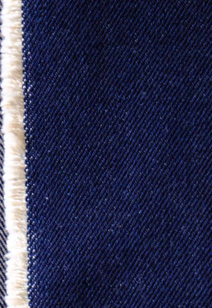 Pure Indigo Washed Denim Fabric, 16 oz, 56” Wide
