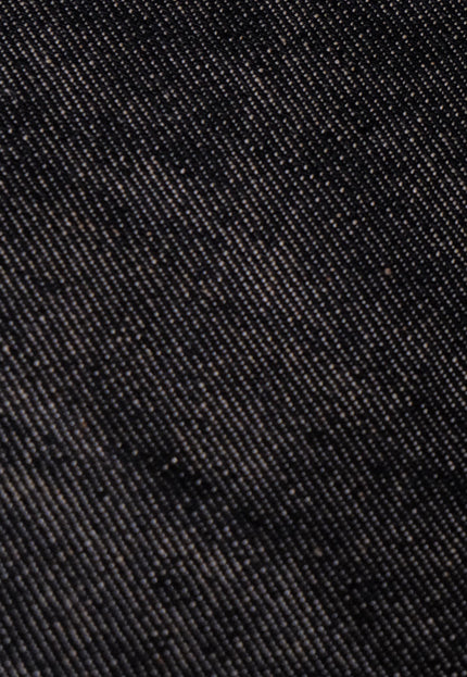 Jet Black & Black Raw Selvedge Denim Fabric - 33" Wide, 390 GSM (12.5 oz)