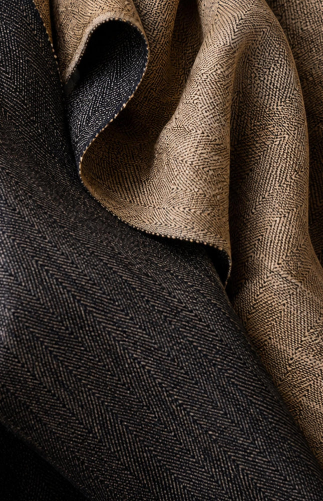 Reversible Handwoven Tussar Silk Fabric, 220 GSM Wild Silk, 44” Wide