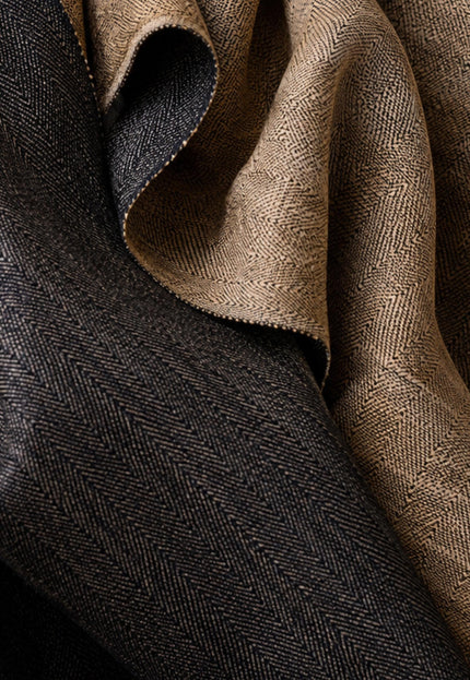 Reversible Handwoven Tussar Silk Fabric, 220 GSM Wild Silk, 44” Wide