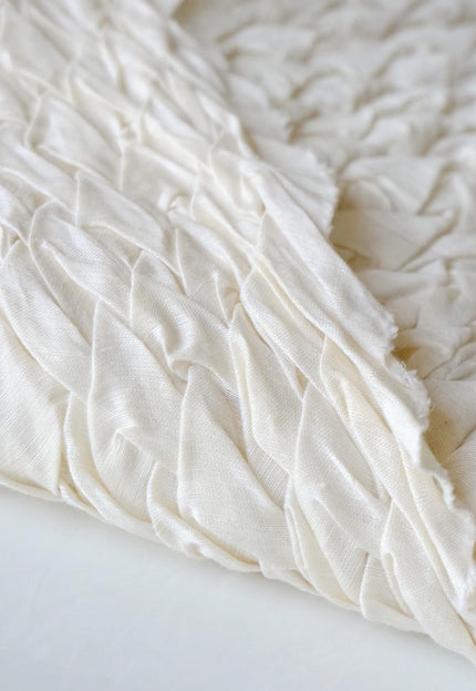 Hand-Tufted Mulberry Silk Fabric, 200 GSM, 22" Wide