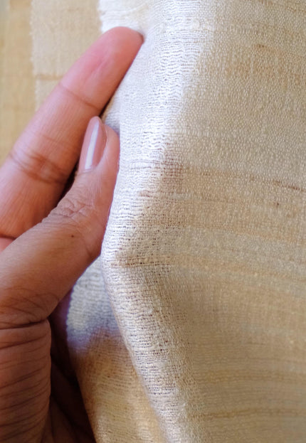 Handwoven Washed Tussar Silk Fabric | Softened Wild Silk | 44” Wide | 170 GSM