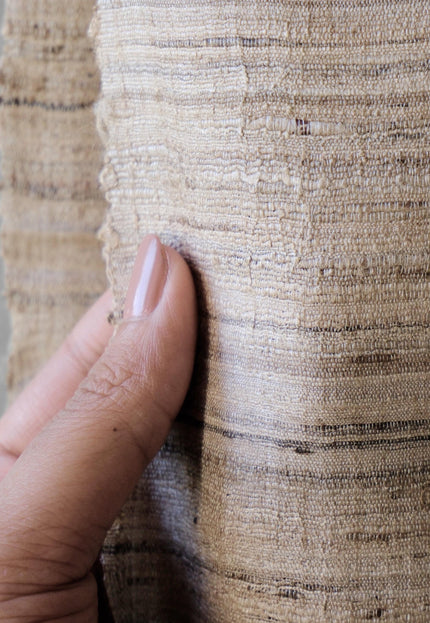 Handwoven Tussar Silk Fabric by the Yard | 44” Wide | 210 GSM