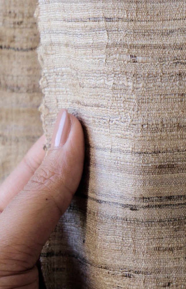 Handwoven Tussar Silk Fabric by the Yard | 44” Wide | 210 GSM