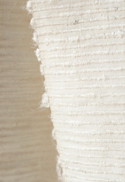 Tussar Silk Noil Striped Fabric | 280 GSM | 44” Wide