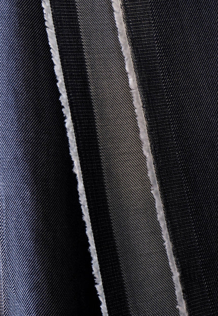 Tencel™ - Linen Denim Fabric, Navy Blue, 125 GSM Lightweight Twill, 54" inches wide