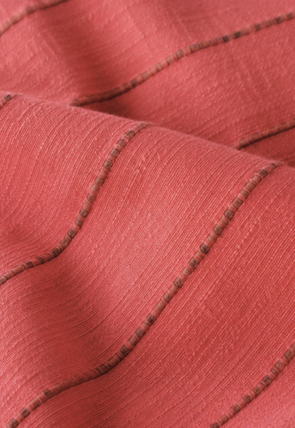 Handwoven Peace Tussar Noil Striped Silk | 44” Wide | ~ 200 GSM