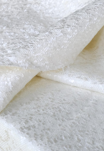 Linen + Merino Wool Moss-Textured Jacquard Fabric | 350 GSM | 48” Wide