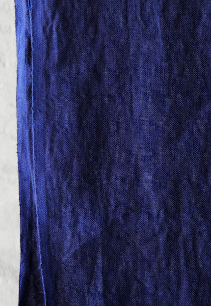Pure Indigo Linen Fabric: 170 GSM, 45" Wide - By The Yard