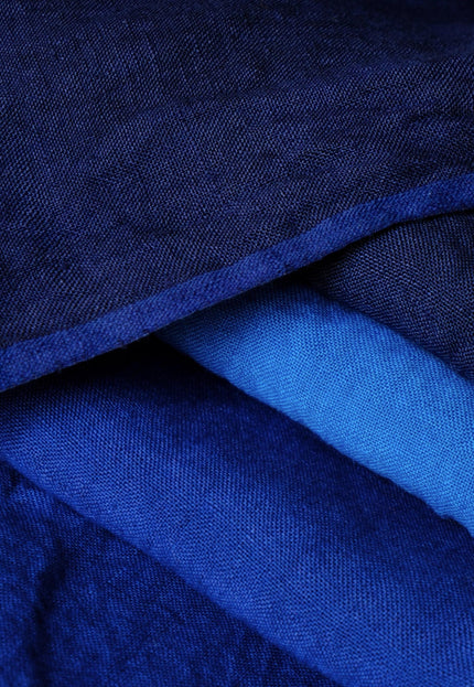 Pure Indigo Linen Fabric: 170 GSM, 45" Wide - By The Yard