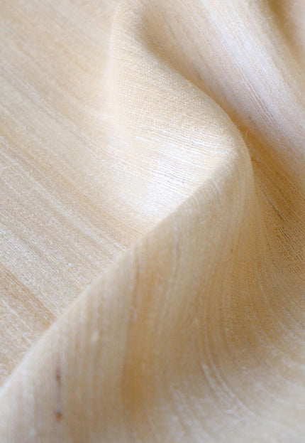 Handwoven Washed Tussar Silk Fabric | Softened Wild Silk | 44” Wide | 170 GSM
