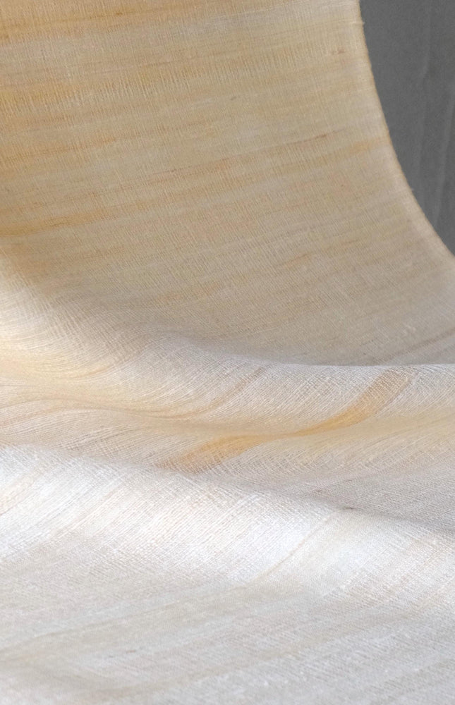Handwoven Washed Tussar Silk Fabric | Softened Wild Silk | 44” Wide | 170 GSM