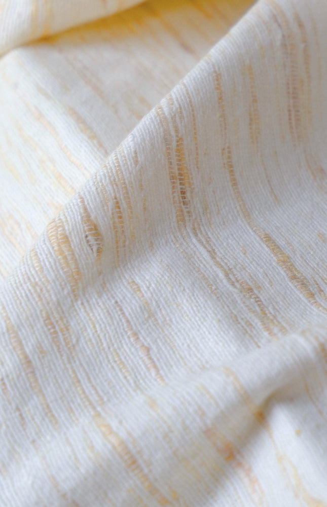 Handwoven Eri Silk Fabric by the Yard | Natural Ivory Peace Silk | 44” Wide | 240 GSM