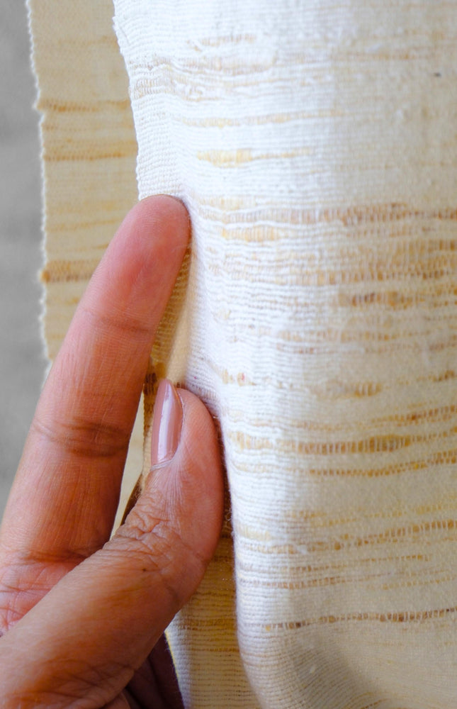 Handwoven Eri Silk Fabric by the Yard | Natural Ivory Peace Silk | 44” Wide | 240 GSM
