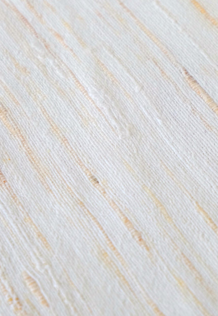Handwoven Eri Silk Fabric by the Yard | Natural Ivory Peace Silk | 44” Wide | 240 GSM