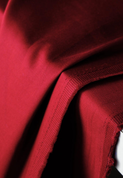Pure Tencel™ Maroon Suiting Fabric by the yard, 56 inches wide, 245 GSM
