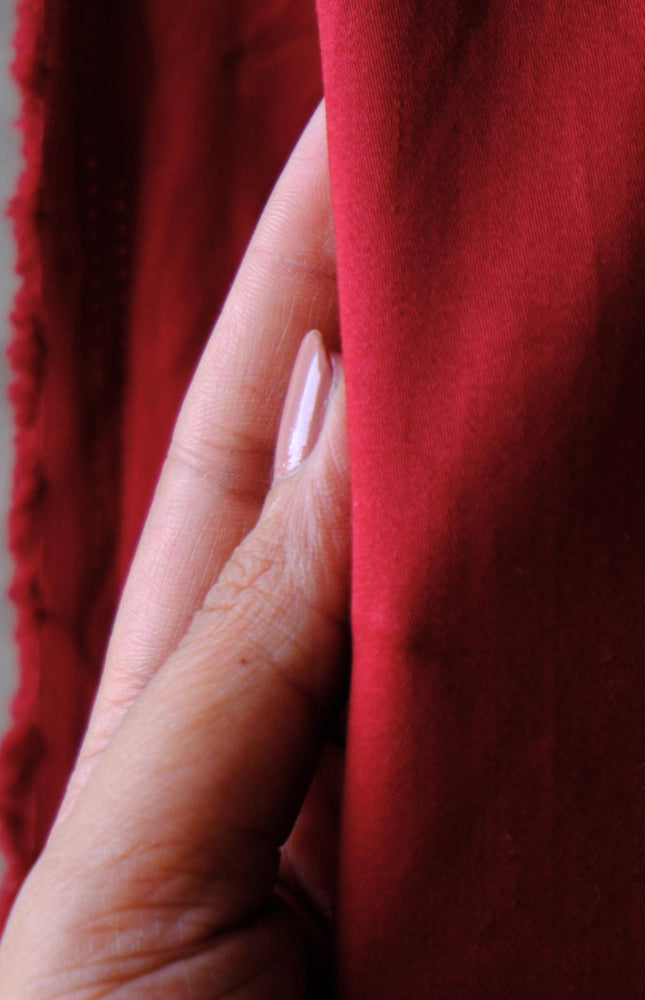 Pure Tencel™ Maroon Suiting Fabric by the yard, 56 inches wide, 245 GSM