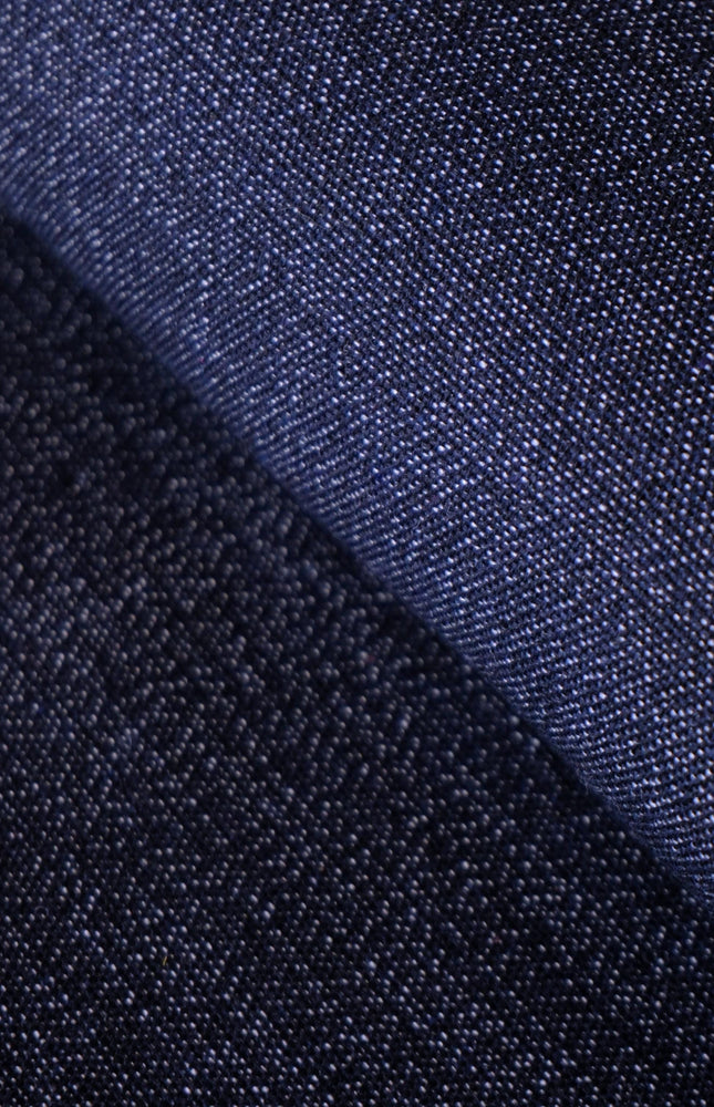 Handwoven Wool Blended Indigo Kasuri Fabric | 44" Wide | ~ 220 GSM