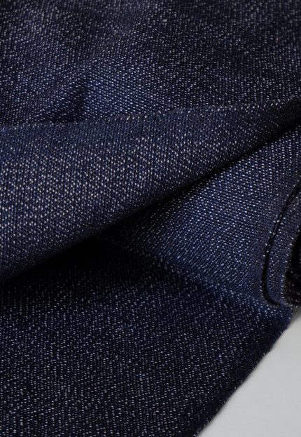 Handwoven Wool Blended Indigo Kasuri Fabric | 44" Wide | ~ 220 GSM