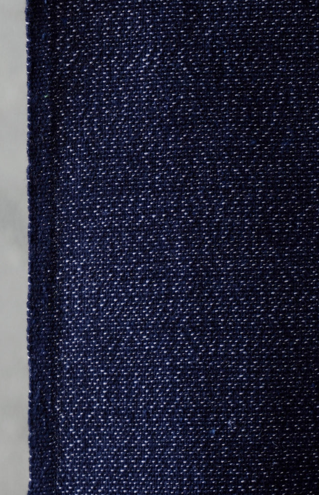 Handwoven Wool Blended Indigo Kasuri Fabric | 44" Wide | ~ 220 GSM