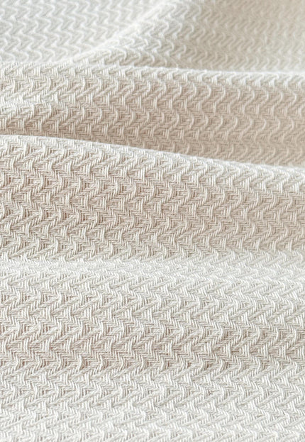 Handwoven Wool - Cotton Double Herringbone Fabric, 300 GSM, 46" Wide