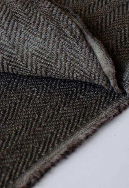 Handwoven Cotton Herringbone Fabric, 230 GSM, 48" Wide