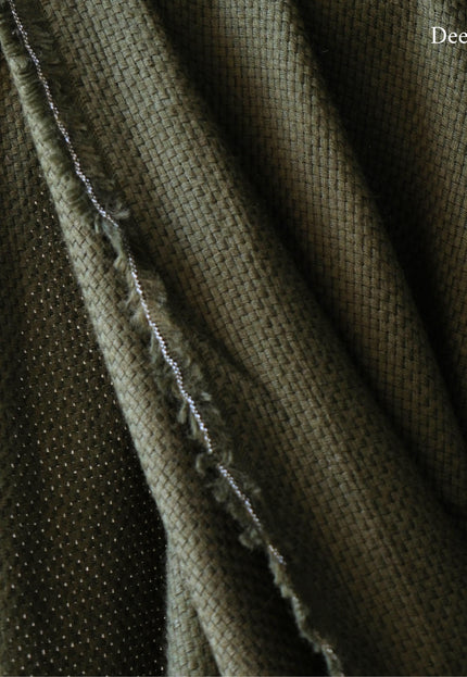 Cotton–Wool Hopsack Weave Fabric | 54″ Wide, 130 GSM