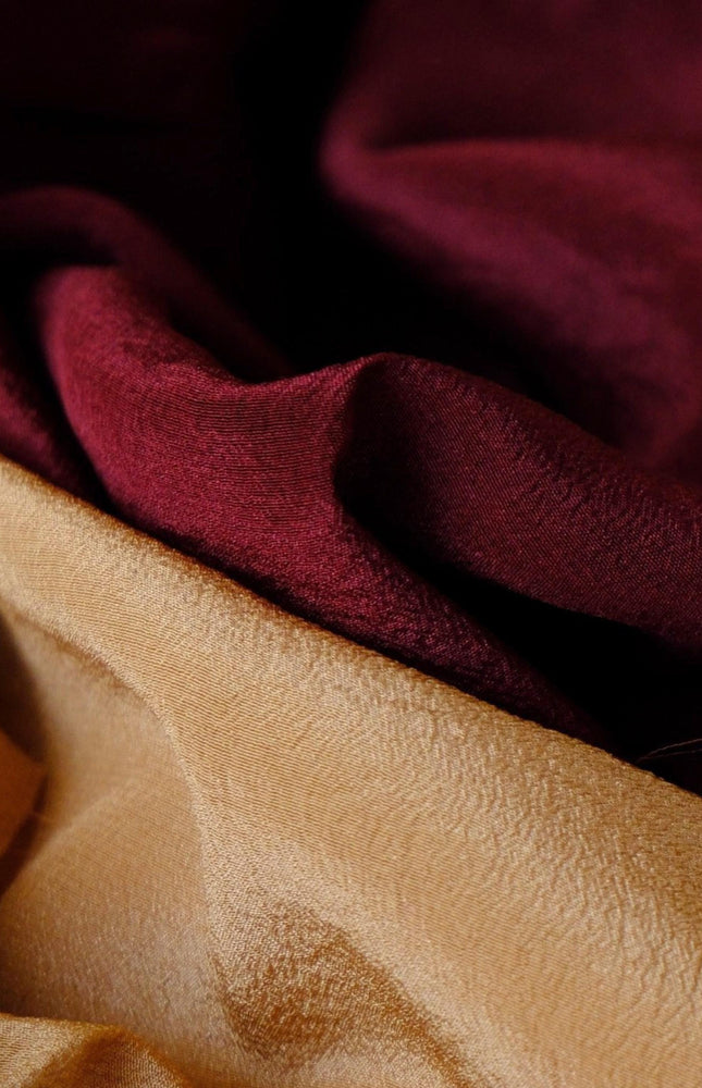 Raw Mulberry Crepe Silk Fabric by the Yard - 19-20 Momme, 44” Wide, 85 GSM