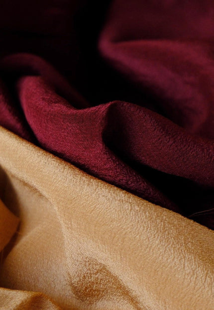 Raw Mulberry Crepe Silk Fabric by the Yard - 19-20 Momme, 44” Wide, 85 GSM